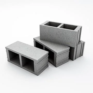 Concrete bricks isolated on white background イラスト素材