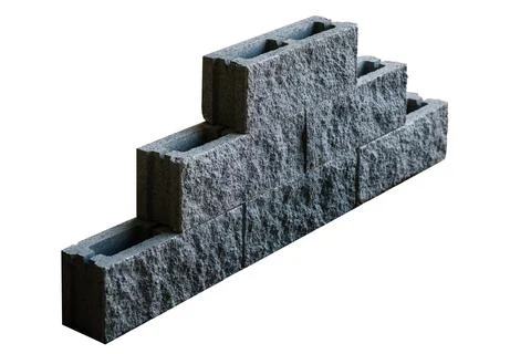Concrete bricks on a white background Stock Photos