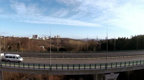 Concrete bridge from air Stock Footage 35343237