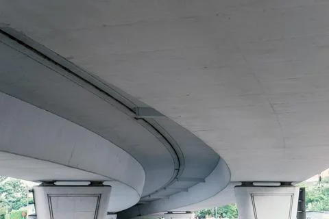 Concrete bridge bottom view Stock Photos