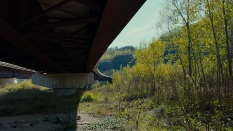 Concrete Bridge Infrastructure over Valley - Modern Civil Engineering 스톡 동영상 332242298
