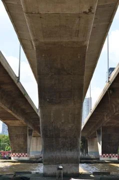 Concrete Bridge structure Foto stock