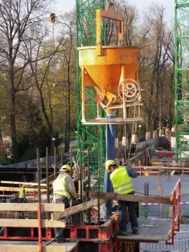 Concrete bucket Stock Photos