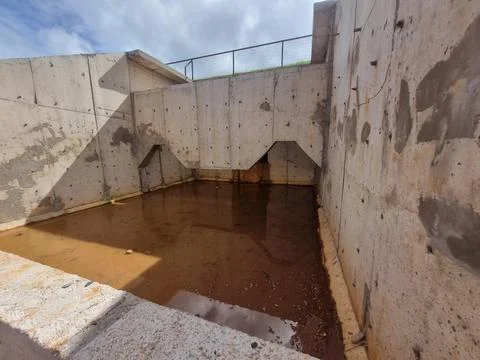 Concrete buffer tank Stock Photos