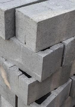 Concrete building blocks Stock Photos