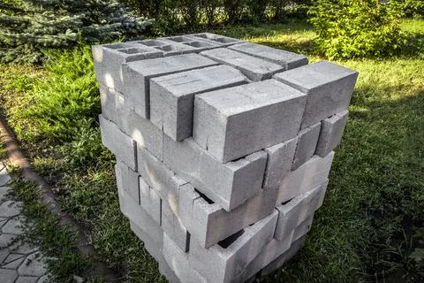 Concrete building blocks Stock Photos