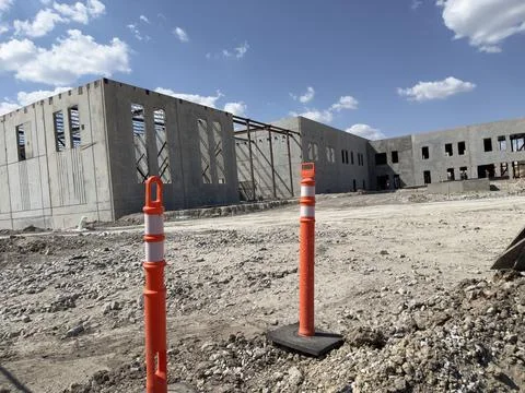 Concrete Building Construction Site Close Up Stock Photos