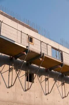 Concrete building at development site 스톡 사진
