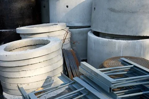 Concrete building elements Foto stock