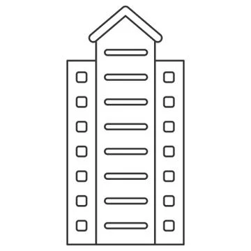 Concrete building icon Ilustración de archivo
