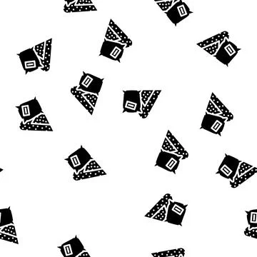 Concrete building material glyph vector seamless pattern Stock Illustration