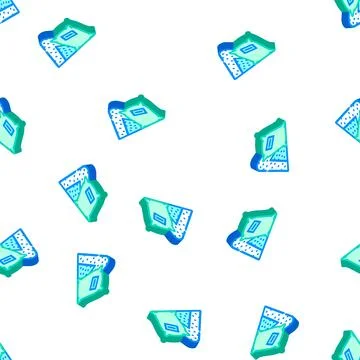 Concrete building material isometric icon seamless pattern Stock Illustration