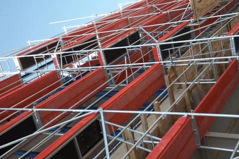 Concrete building under construction Stock Photos