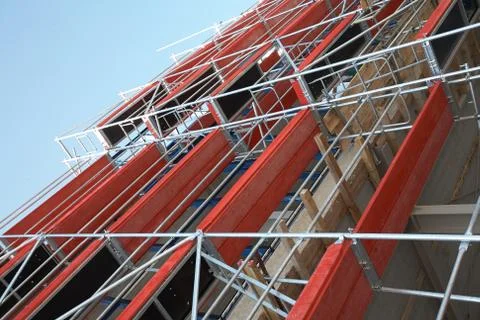 Concrete building under construction Stock Photos