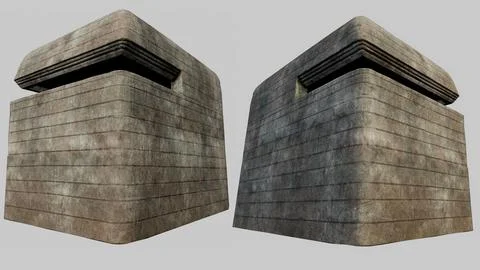 Concrete Bunker 01 PBR 3D Model