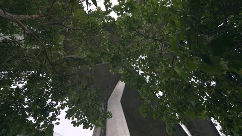 Concrete column of bridge architechture 90 degrees high angle view Stock Footage 91454201