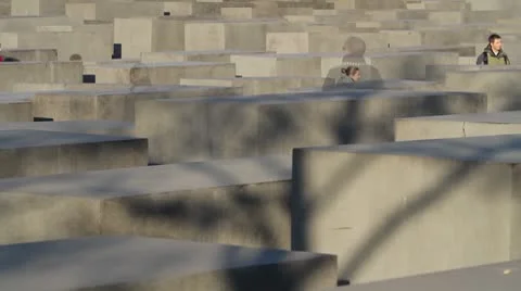 Concrete columns walking Stock Footage 8913979