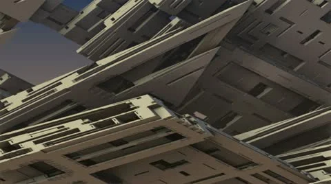 Concrete complex architecture n1433 Stock Footage 21822266