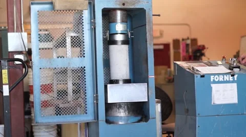 Concrete Compression Testing Machine - Construction Stock Footage 40217827