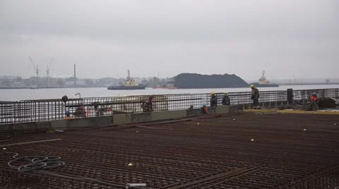 Concrete construction Stock Footage 42615531