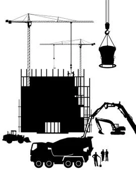 Concrete construction Stock Illustration