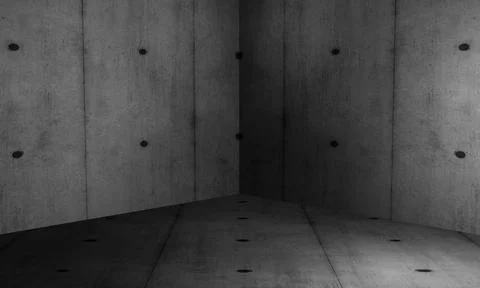 Concrete corner 3d wall room texture Stock Illustration