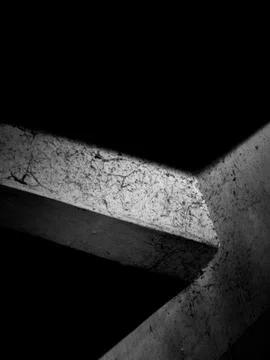 Concrete corner with dramatic shadow Stock Photos
