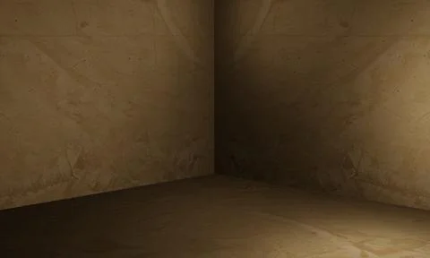 Concrete corner wall room texture 3d rendering Ilustración de archivo