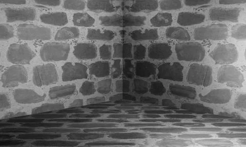 Concrete corner wall room texture background Stock Illustration