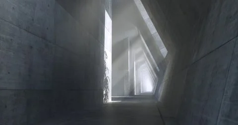 Concrete corridor Stock Footage 195083260