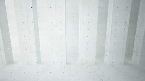 Concrete corridor interior. Animation. 3D rendering. Stock Footage 62189720