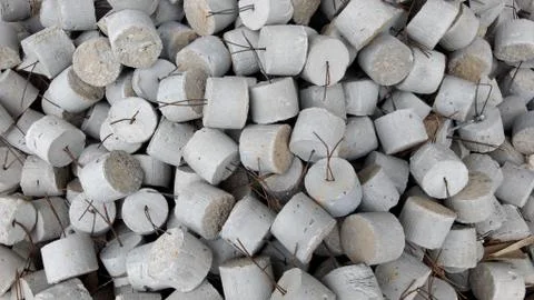 Concrete cover block. Stock Photos