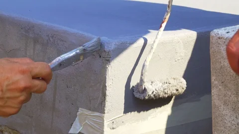Concrete crack painted Stock Footage 116269085