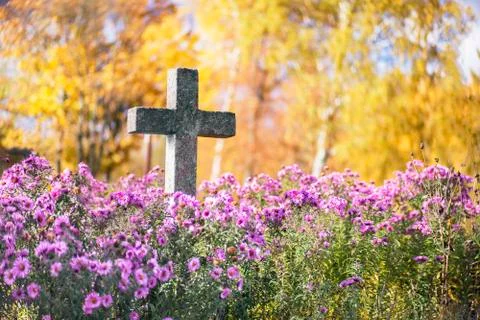 Concrete cross Foto stock