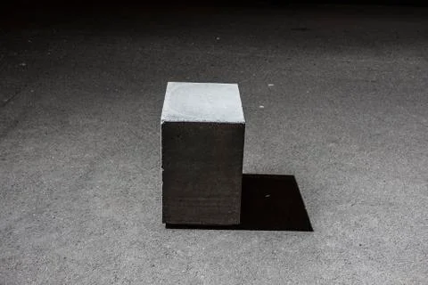 Concrete Cube Block Foto stock