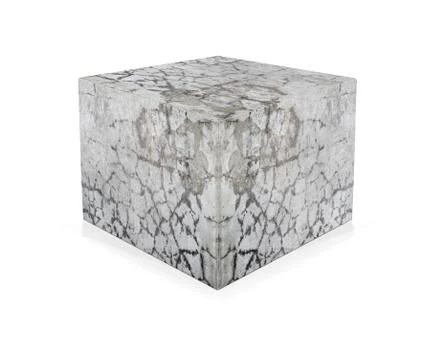 Concrete cube isolated Stock Illustration