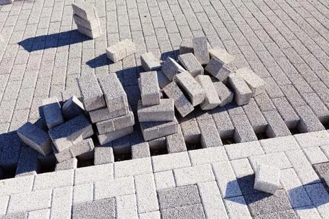 Concrete cubes Stock Photos