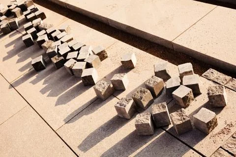 Concrete cubes Stock Photos