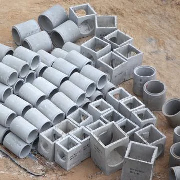 Concrete culverts Stock Photos