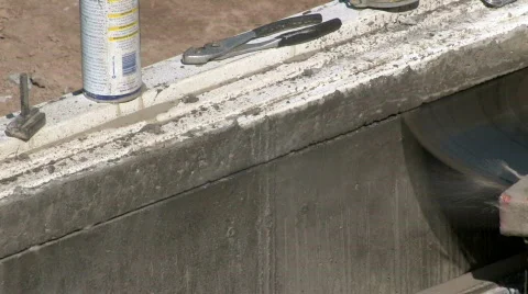 Concrete cutting M HD Stock Footage 263761