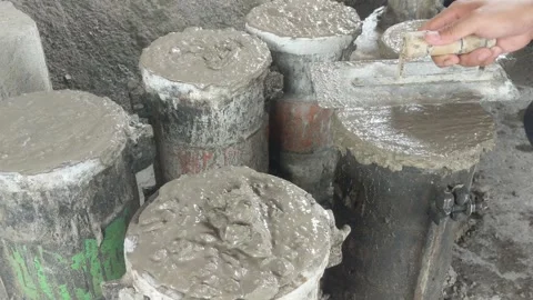 Concrete cylinder specimen Stock Footage 312451848