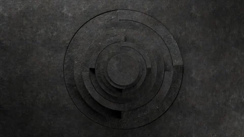 Concrete Cylinders Rotating in a Looping Digital Background With Rough Texture Stock Footage 319685533