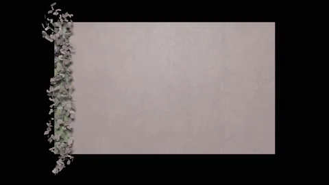 Concrete decay. Wall changes from new to old. 3d animation Video stock 130614332