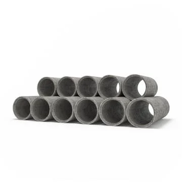 Concrete downspouts 3d rendering Illustrazione stock