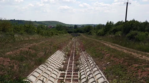 Concrete Drainage Culvert Pipe Under Road in Rural Landscape Stock Footage 337554722