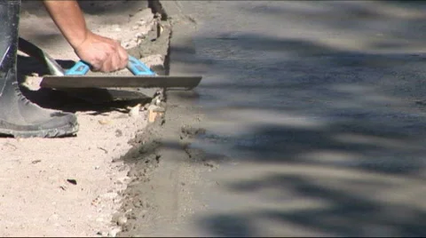 Concrete driveway 2 Stock Footage 589461