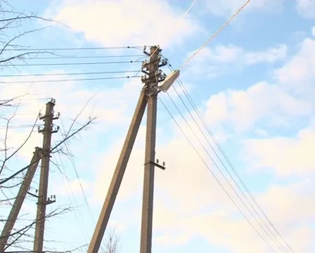 Concrete electricity pole Stock Footage 10897667