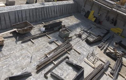 Concrete engineering or concrete construction Stock Photos