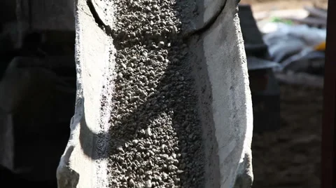 Concrete falling from mixer Видео 47852779