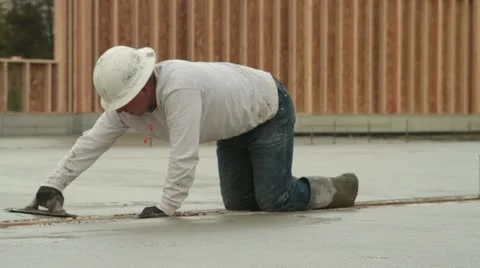 Concrete finishing Stock Footage 21555642